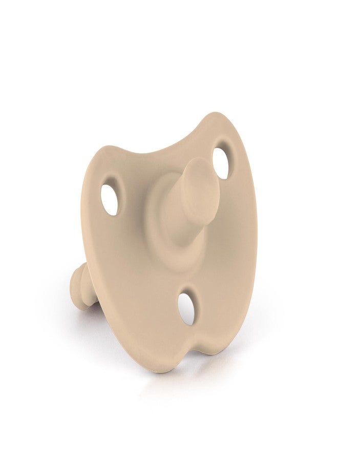 Sweetie Silicone Pacifiers for Newborn Pacifier Soother Baby Pacifier Soft Silicone Certified BPA Free Set of 2 (Light Brown) - Image 3